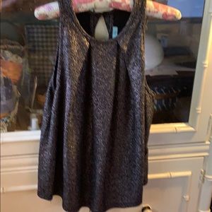 Silver and black shimmer top